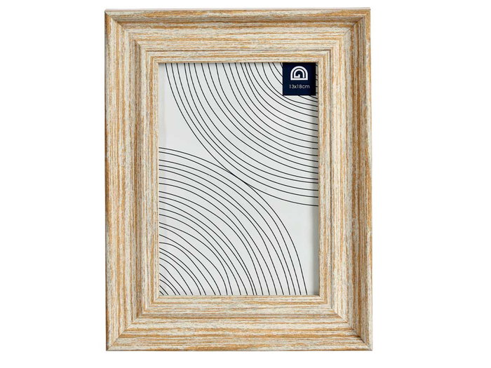 Giftdecor Portafotos Efecto Madera Oro 13x18 cm (Set de 24)