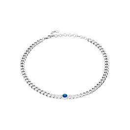 Chiara Ferragni Collar Bossy Chain con Circonitas Azules