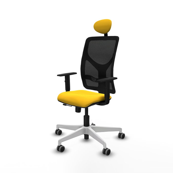 PIQUERAS Y CRESPO Silla de oficina Motilla Amarillo y Negro PIQUERAS Y CRESPO Silla de oficina Motilla Amarillo y Negro