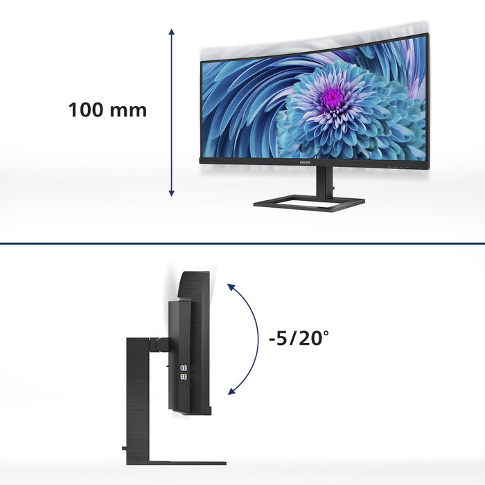 Philips Monitor 346E2CUAE/00 34'' Curvo UWQHD USB-C