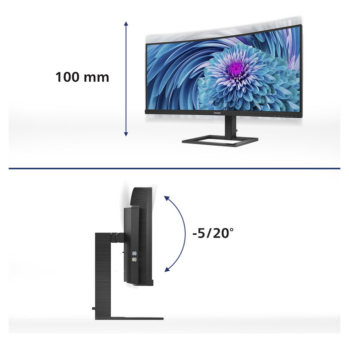 Philips Monitor 346E2CUAE/00 34'' Curvo UWQHD USB-C