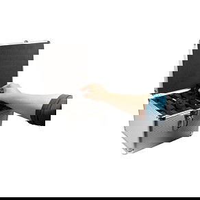 LogiLink UA0193 Maletín Protector para Discos Duros, 10 Unidades, 3.5", ABS Sintético, Color Plata y Negro