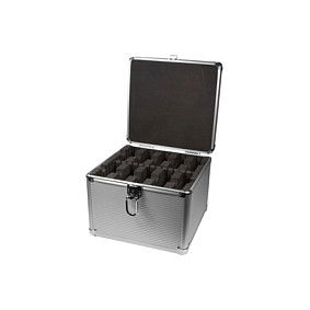 LogiLink UA0193 Maletín Protector para Discos Duros, 10 Unidades, 3.5", ABS Sintético, Color Plata y Negro