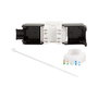 LogiLink NK4066 - Buchse Keystone CAT6a RJ45 180 Grados UTP AWG 22-26 Werkzeuglos, Plano, Negro, Blanco, PoE