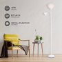 GSC Evolution Lámpara de pie Serie Nawis 1760mm E27 con luz de lectura E14 Blanco