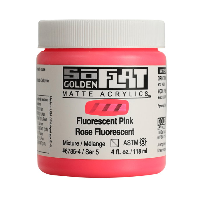Golden SoFlat Colores Acrílicos Rosa Fluorescente 118 ml Golden SoFlat Colores Acrílicos Rosa Fluorescente 118 ml