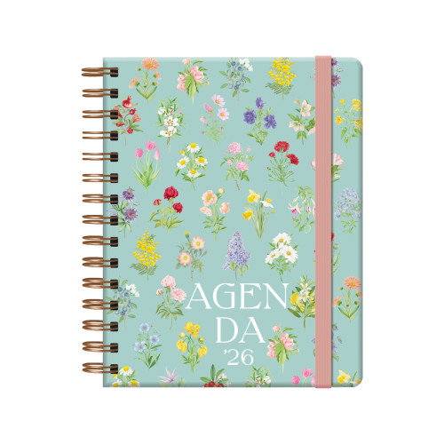 Dohe Agenda 2026 Botanical Espiral Semana Vista 15x21cm Bouquet 13265 - 26
