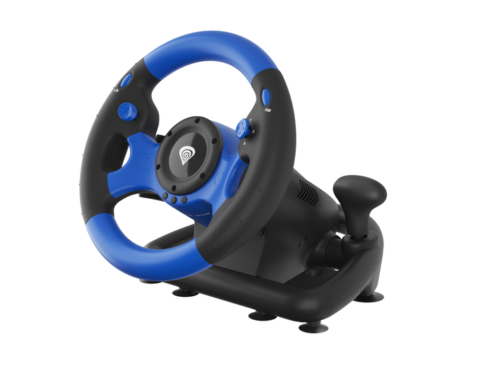 GENESIS Volante + Pedales Seaborg 350 Negro, Azul para Nintendo Switch, PC, PlayStation 4, Playstation 3, Xbox 360, Xbox One, Xbox Series S, Xbox Series X GENESIS Volante + Pedales Seaborg 350 Negro, Azul para Nintendo Switch, PC, PlayStation 4, Playstation 3, Xbox 360, Xbox One, Xbox Series S, Xbox Series X