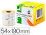 Q-connect KF18543 Etiqueta Adhesiva Compatible Dymo 99019 Tamaño 54x190 mm Caja con 110 Etiquetas