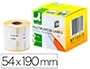 Q-connect KF18543 Etiqueta Adhesiva Compatible Dymo 99019 Tamaño 54x190 mm Caja con 110 Etiquetas