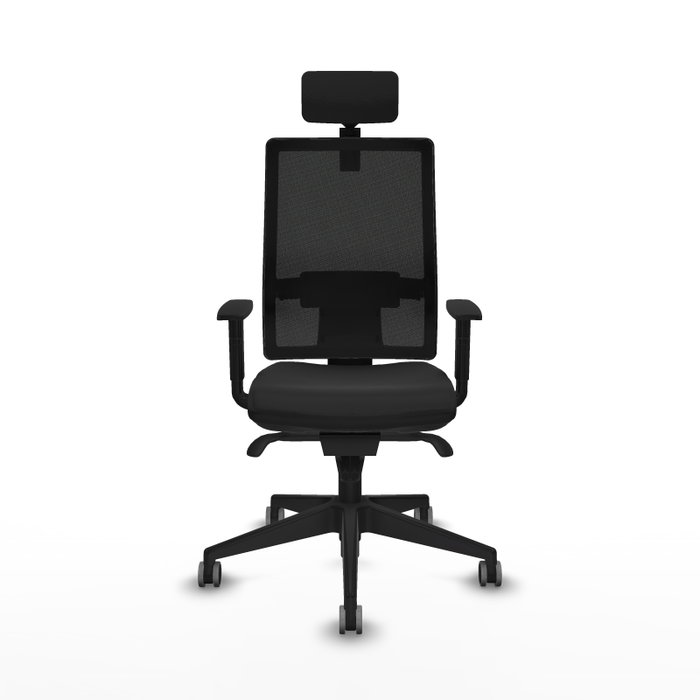 PIQUERAS Y CRESPO Silla de oficina Horna con mecanismo Sincro, Negro PIQUERAS Y CRESPO Silla de oficina Horna con mecanismo Sincro, Negro