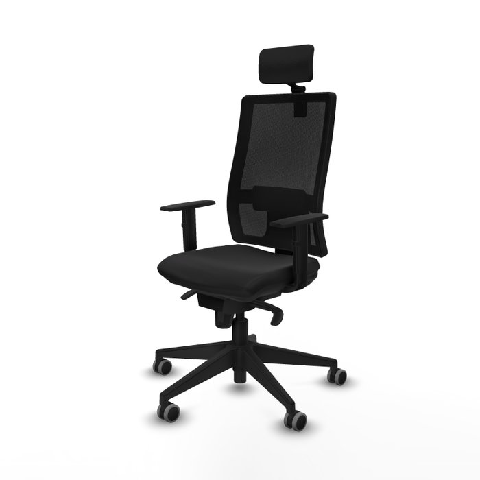 PIQUERAS Y CRESPO Silla de oficina Horna con mecanismo Sincro, Negro PIQUERAS Y CRESPO Silla de oficina Horna con mecanismo Sincro, Negro