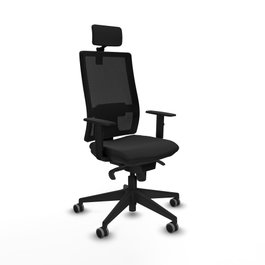 PIQUERAS Y CRESPO Silla de oficina Horna con mecanismo Sincro, Negro