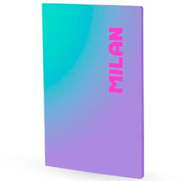 Milan Libreta Encolada A4 48 Hojas Papel 95 gr Cuadricula 5x5 Colección Sunset Lila
