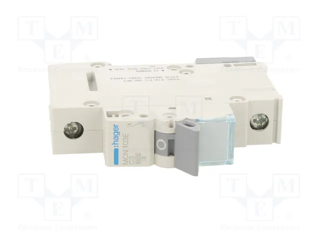 HAGER MCN103E Interruptor magnetotérmico 3A 1 polo 6kA