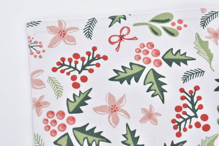 DKD Home Decor Salvamanteles Individuales Algodón Muerdago Verde y Rojo DKD Home Decor Salvamanteles Individuales Algodón Muerdago Verde y Rojo