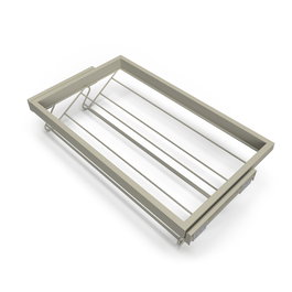 Emuca Kit de zapatero metálico y bastidor con guías cierre suave para armario, regulable, módulo 800mm, Gris piedra