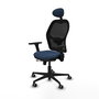 PIQUERAS Y CRESPO Silla de oficina Jorquera con mecanismo Sincro/Traslack, Azul marino y Negro