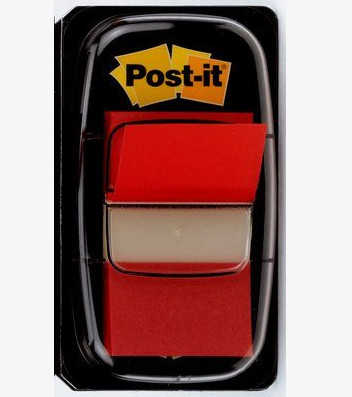 Post-it Banderitas separadoras 680-1 rojo con dispensador Post-it Banderitas separadoras 680-1 rojo con dispensador