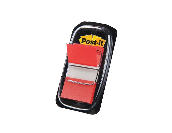 Post-it Banderitas separadoras 680-1 rojo con dispensador Post-it Banderitas separadoras 680-1 rojo con dispensador