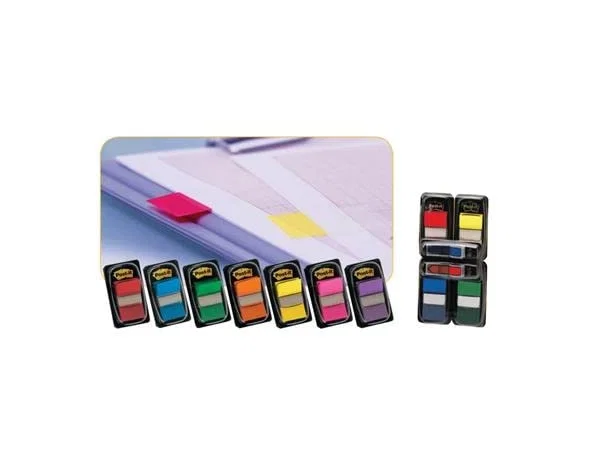 Post-it Banderitas separadoras 680-1 rojo con dispensador Post-it Banderitas separadoras 680-1 rojo con dispensador