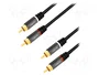 LogiLink Cable de audio 2x RCA macho a 2x RCA macho 5m Negro