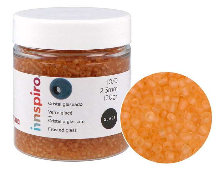 Innspiro Rocalla de vidrio redonda glaseado oro 2,3mm 120gr Innspiro Rocalla de vidrio redonda glaseado oro 2,3mm 120gr