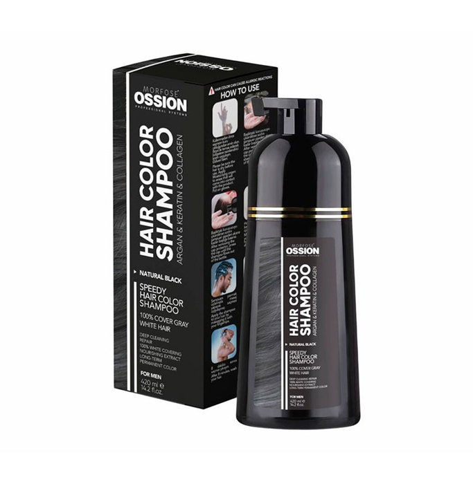 Ossion Hair Color Shampoo for Men 420ml Ossion Hair Color Shampoo for Men 420ml