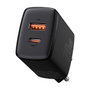 Baseus Cargador de red compacto 20W con 1x USB-A y 1x USB-C (Negro) en color negro