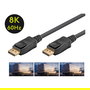Goobay Cable DisplayPort 1.4 1m Negro 74777 Certificado VESA 32.4 Gbit/s 8K 7680x4320 240Hz HDR, DSC, G-Sync, FreeSync, Audio HD, Macho-Macho