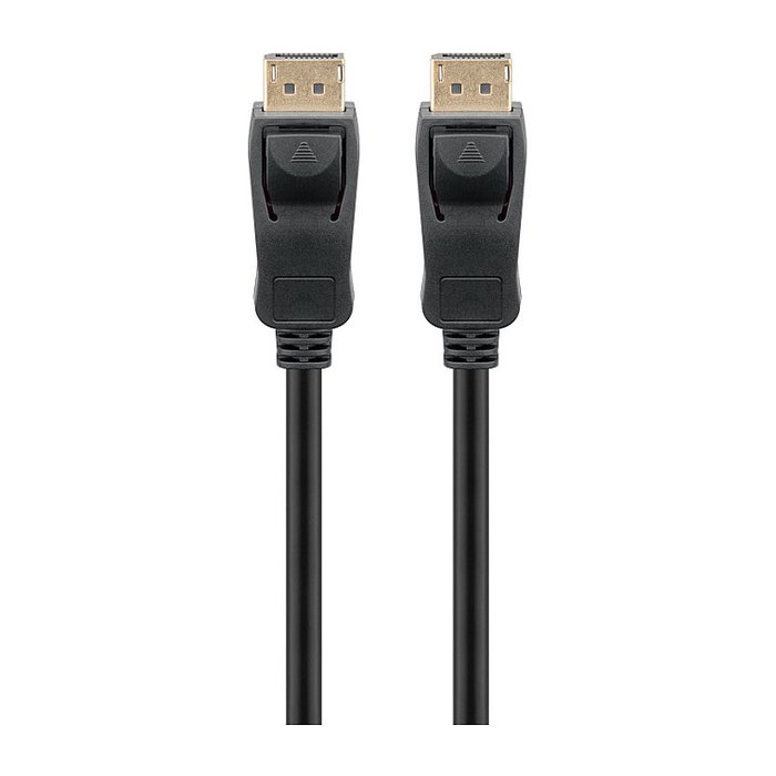 Goobay Cable DisplayPort 1.4 1m Negro 74777 Certificado VESA 32.4 Gbit/s 8K 7680x4320 240Hz HDR, DSC, G-Sync, FreeSync, Audio HD, Macho-Macho