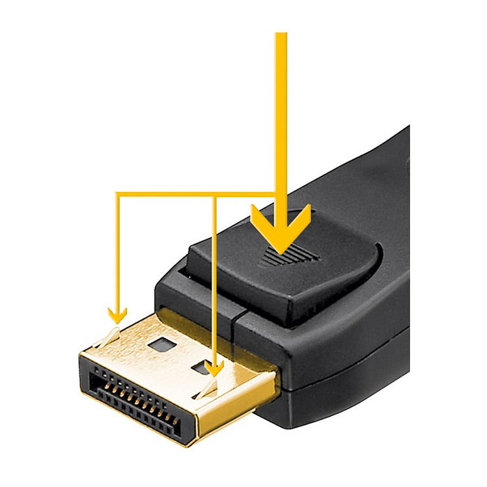 Goobay Cable DisplayPort 1.4 1m Negro 74777 Certificado VESA 32.4 Gbit/s 8K 7680x4320 240Hz HDR, DSC, G-Sync, FreeSync, Audio HD, Macho-Macho