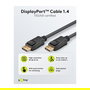 Goobay Cable DisplayPort 1.4 1m Negro 74777 Certificado VESA 32.4 Gbit/s 8K 7680x4320 240Hz HDR, DSC, G-Sync, FreeSync, Audio HD, Macho-Macho