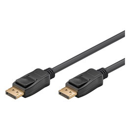 Goobay Cable DisplayPort 1.4 1m Negro 74777 Certificado VESA 32.4 Gbit/s 8K 7680x4320 240Hz HDR, DSC, G-Sync, FreeSync, Audio HD, Macho-Macho