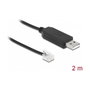 DeLOCK Cable Adaptador USB 2.0 Type-A a Serial RJ-12 con Protección ESD, 2 m