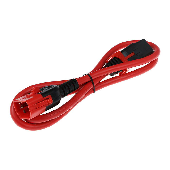 ACT Powercord C13 a C14 con doble bloqueo rojo, 1 m
