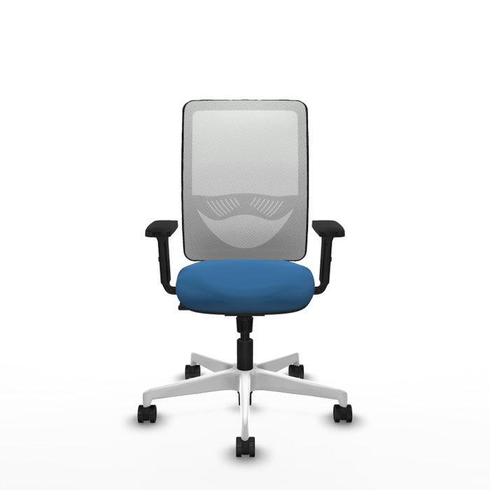 PIQUERAS Y CRESPO Silla de oficina Zulema con mecanismo Sincro, Azul claro y Blanco PIQUERAS Y CRESPO Silla de oficina Zulema con mecanismo Sincro, Azul claro y Blanco
