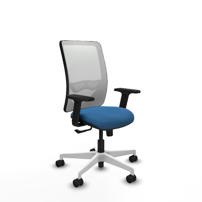 PIQUERAS Y CRESPO Silla de oficina Zulema con mecanismo Sincro, Azul claro y Blanco PIQUERAS Y CRESPO Silla de oficina Zulema con mecanismo Sincro, Azul claro y Blanco