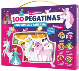 IMAGILAND Maletín 100 Pegatinas Unicornios y Fantasía