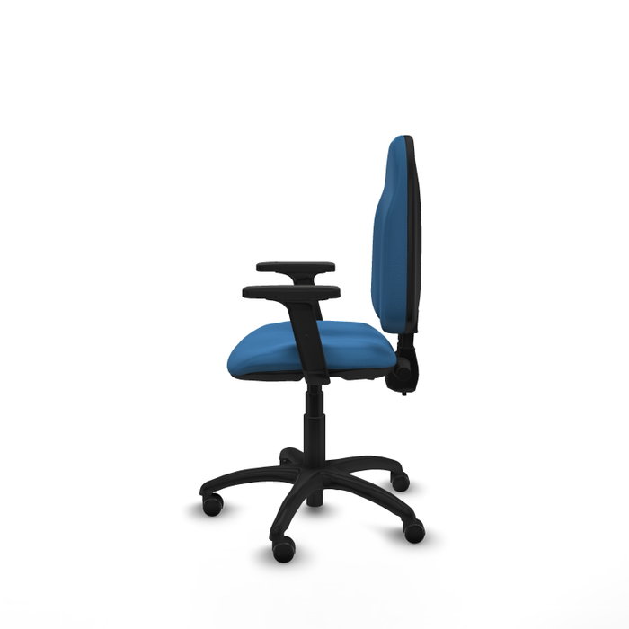 PIQUERAS Y CRESPO Silla de oficina Algarra Azul claro con brazos 2D