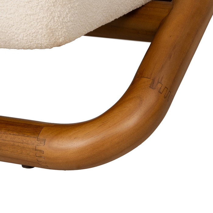 Sillón Natural Tejido-Madera Salón 75 X 85 X 79 cm