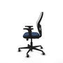PIQUERAS Y CRESPO Silla de oficina Jorquera con mecanismo Sincro/Traslack, Azul marino y Blanco