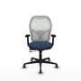 PIQUERAS Y CRESPO Silla de oficina Jorquera con mecanismo Sincro/Traslack, Azul marino y Blanco