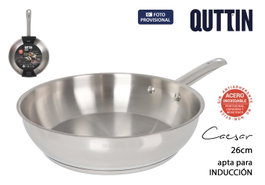 Quttin Sartén de Acero para Inducción Caesar 27.5 cm