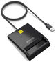 Aisens Lector de Tarjeta Inteligente DNI ASCR-SN06-BK Negro