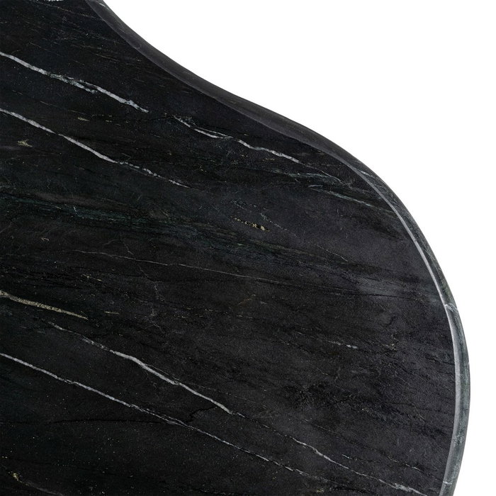 Mesa Centro Negro-Marrón Mármol/Madera 135 X 80 X 37 cm