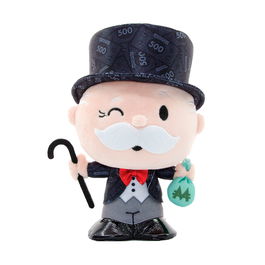 Bizak Dznr Peluche Premium Mr. Monopoly, Personaje Clásico del Juego Inspirado en J.P Morgan, 18 cm, Licencia Oficial