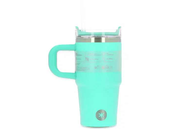 Antartik Taza térmica Pulse con asa y pajita, 570 ml, azul celeste