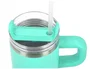 Antartik Taza térmica Pulse con asa y pajita, 570 ml, azul celeste