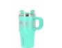 Antartik Taza térmica Pulse con asa y pajita, 570 ml, azul celeste